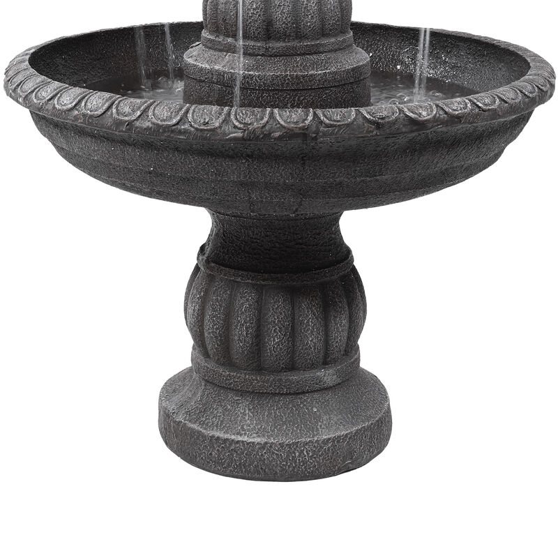 Sunnydaze 49" 4-Tier Outdoor Water Fountain, Lion Head Top, Electric Pump image number 3