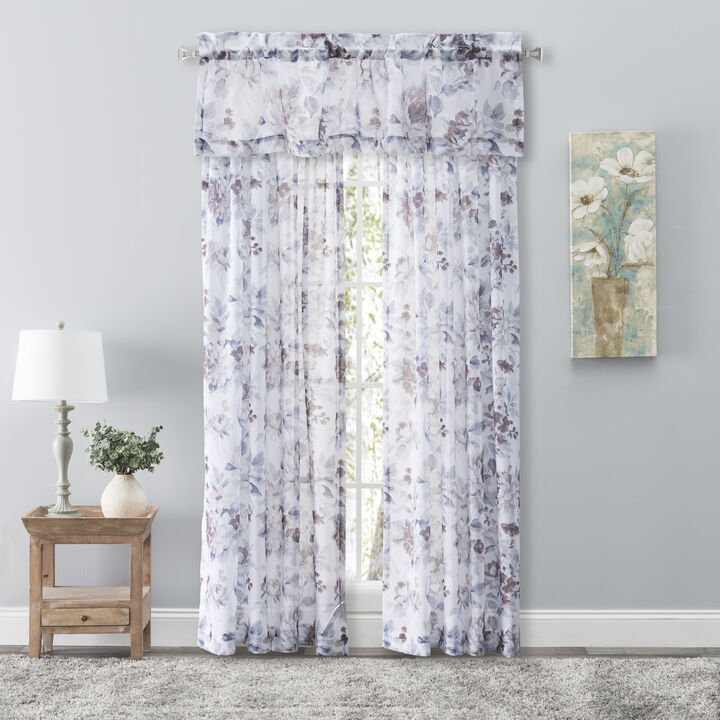 Ricardo® Whimsical Semi-Sheer Floral Rod Pocket Curtain Valance