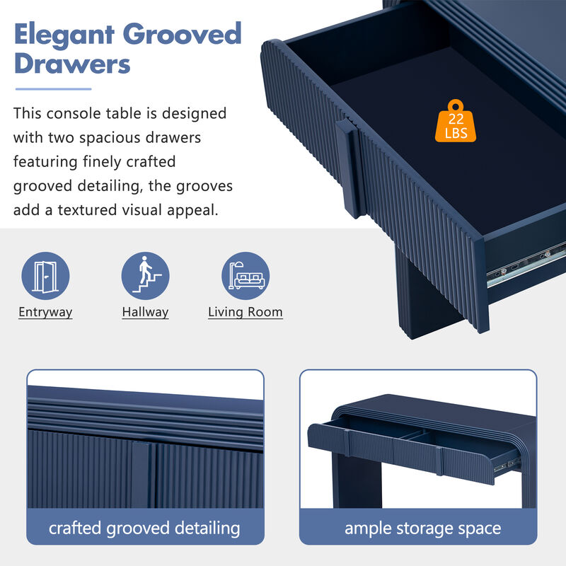 Merax Modern Console Table with 2 Drawers