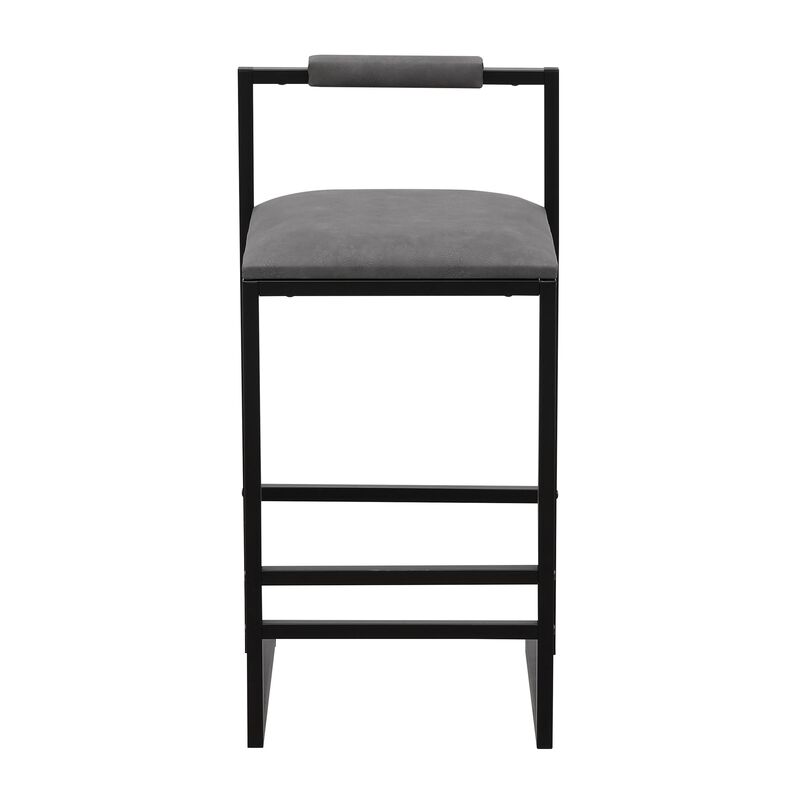 Set of 2 Counter Height Barstools Kitchen Island Stools with Backs for Comfort & Style