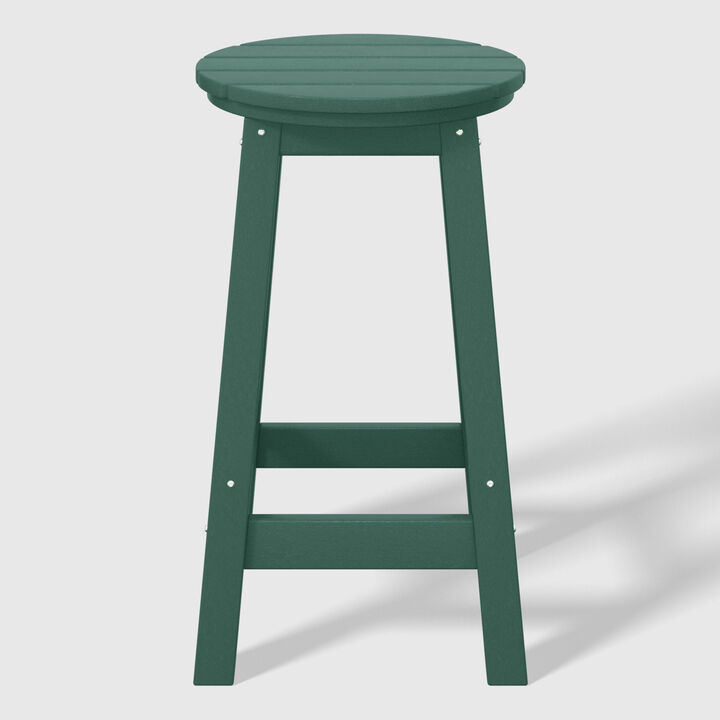 WestinTrends 24" HDPE Outdoor Patio Round Counter Height Bar Stool