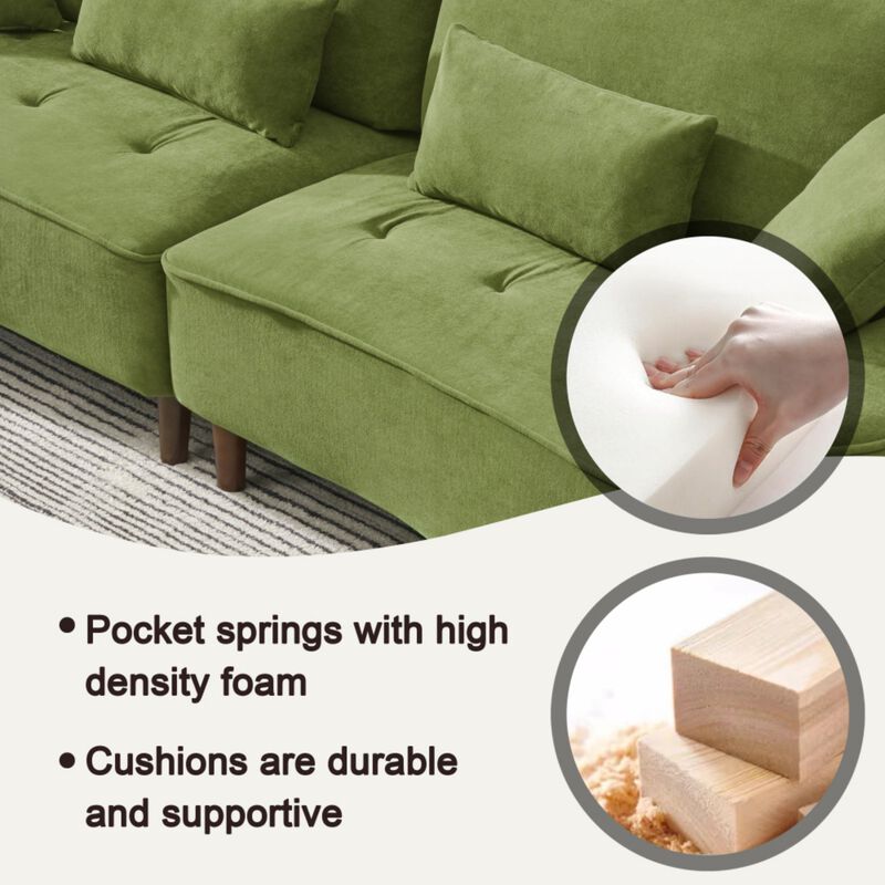Wipelt Comfortable Deep-Seated Sectional Sofa image number 3