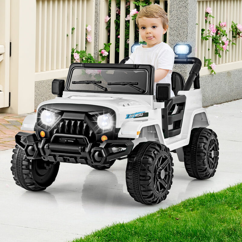 Kids 12V Ride On Truck with Threaded Wheels Remote Control and 3 Speed Modes image number 1