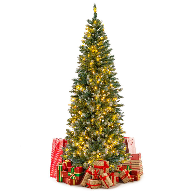 Pre-Lit Artificial Christmas Tree with Snowy Branch Tips for a Wintery and Festive Holiday Atmosphere image number 3