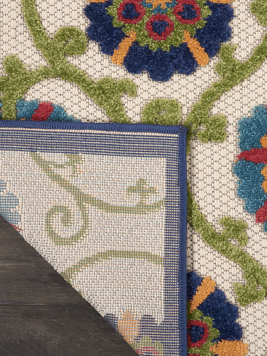 Aloha ALH19 Blue/Multicolor 3'6" x 5'6" Rug