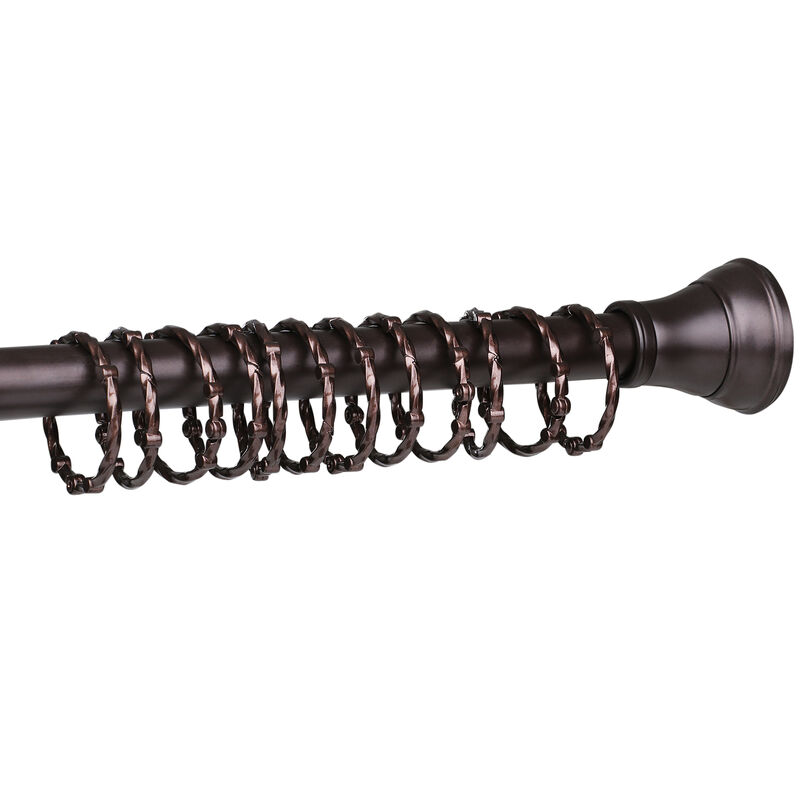 Rust-Proof Twisted Shower Curtain Hooks with Clasp Closure, Set of 12 image number 4