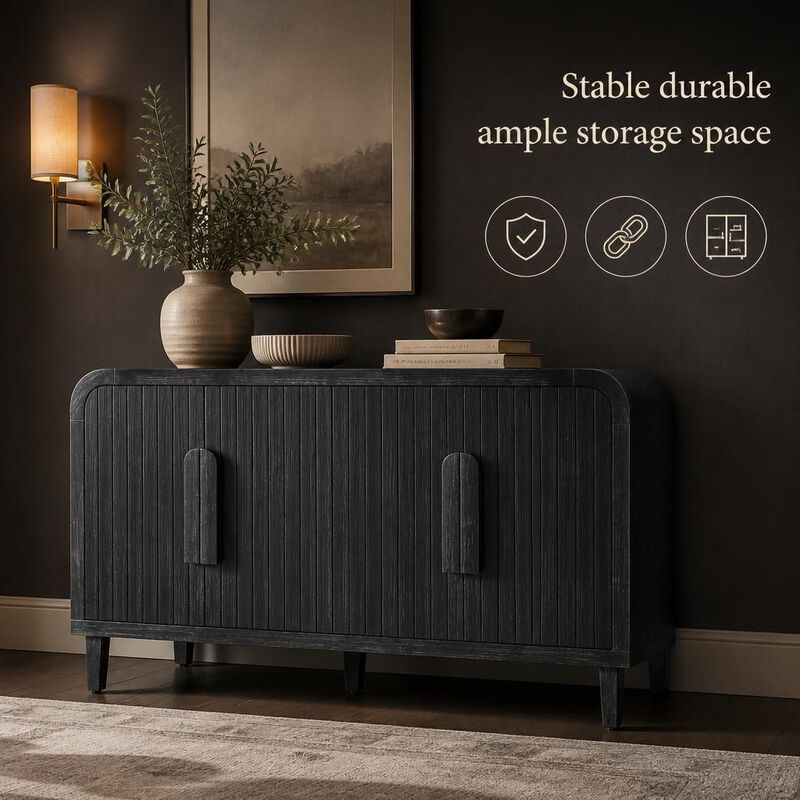 59" Curved Storage Sideboard image number 4