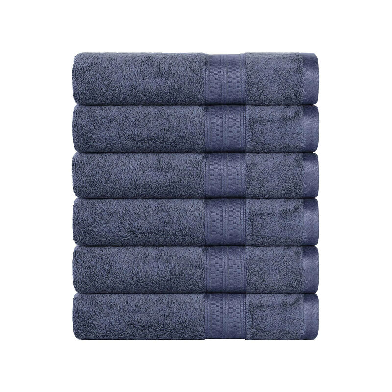 Heavyweight 6 Piece Hand Towel Set with Plush Rayon Blend Fabric image number 0