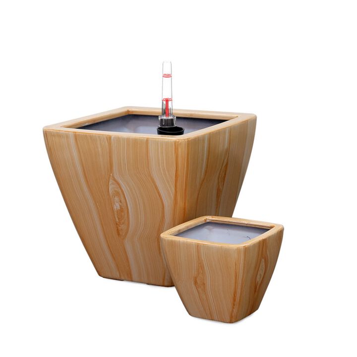 2-Pack Smart Self-watering Planter Square Cone Pot for Indoor and Outdoor
