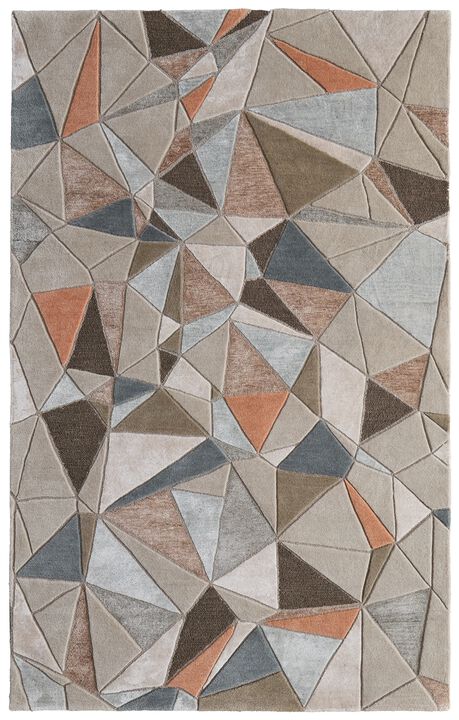 Maridian 8A69F Gray/Multi 5' x 8' Rug