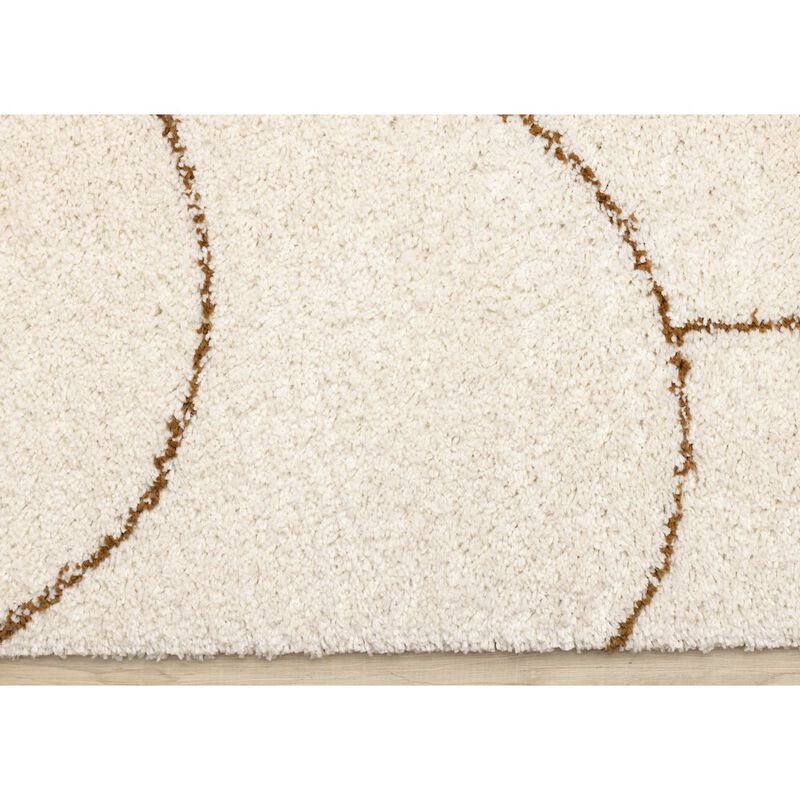 Novelle Home Madison Cream Brown Soft Arches Shag Rug, 5'3 x 7'7 image number 2