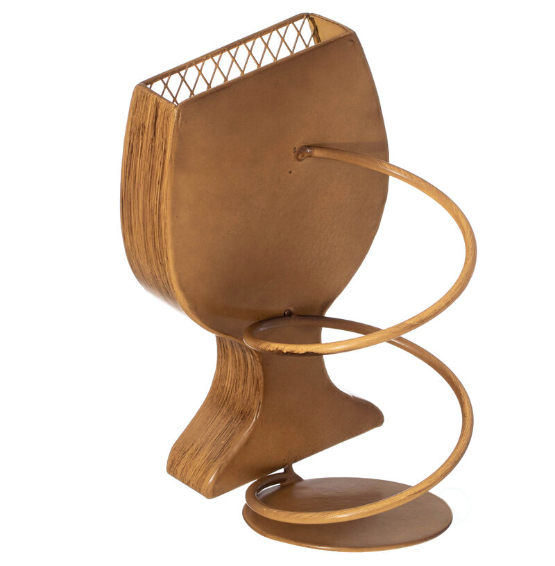 Vintiquewise Decorative Metal Goblet Shape Wine Bottle and Cork Holder A Unique Home Decor Piece and Countertop Accessory for Kitchens, Bars, and Dining Rooms - Great Collection for Wine Lovers