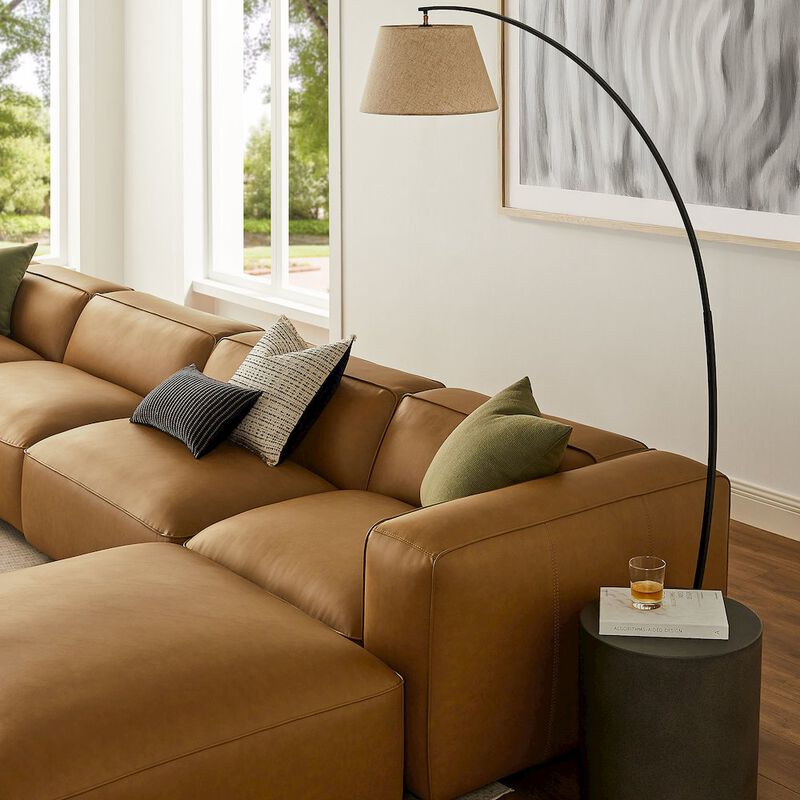 Auren 6-Piece Upholstered Vegan Leather Modular Sofa image number 8