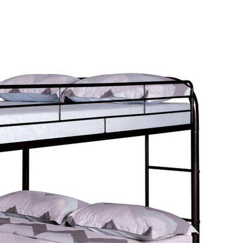 Fegy Bunk Bed with Ladder and Rails, Metal Frame image number 3
