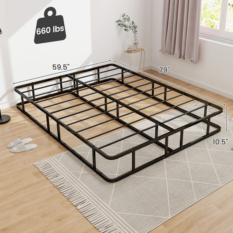 Queen Size Bed Frame with Metal Slat Support