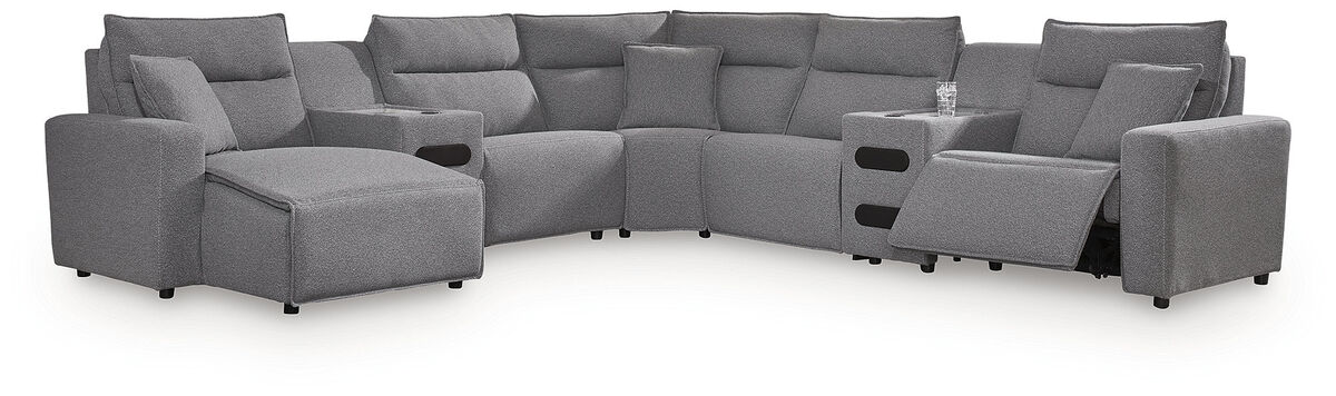 ModMax II 7-Piece Power Reclining Sectional with Chaise and Audio Consoles
