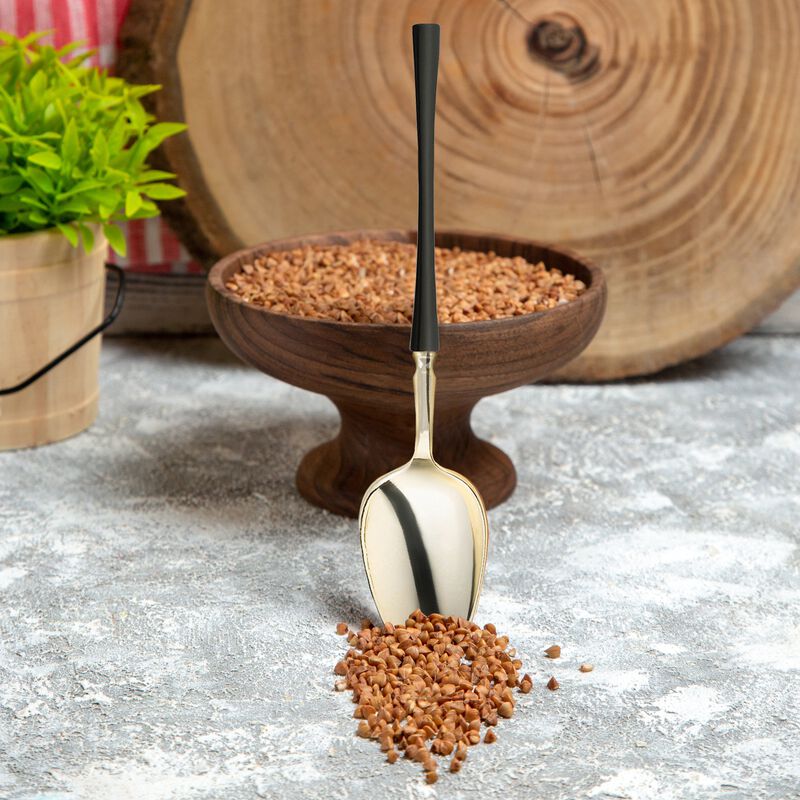 Gold with Black Handle Moderno Plastic Dinner Spoons (240 Spoons) image number 8