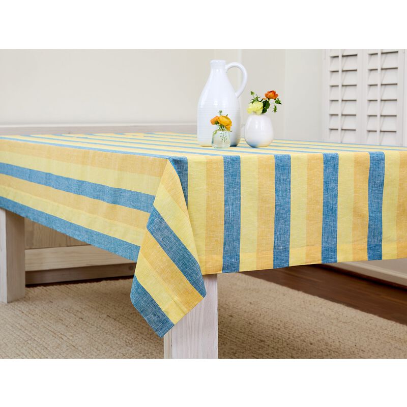 Christmas Linen Tablecloth - Cabana Stripe, Solino Home
