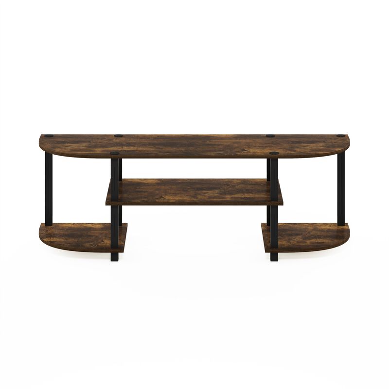 Furinno Furinno Turn-S-Tube Wide TV Entertainment Center, Amber Pine/Black