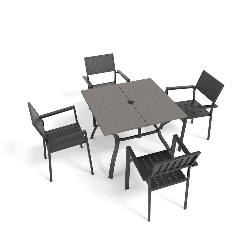 Warzeb 5‑Piece Outdoor Patio Dining Set image number 0