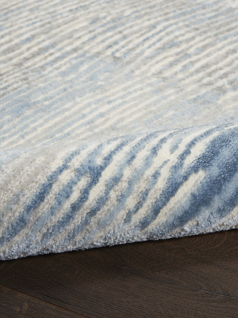 Solace SLA01 Ivory/Gray/Blue 2'3" x 7'3" Rug image number 4