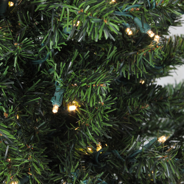 4' Pre-Lit Medium Canadian Pine Artificial Christmas Tree - Candlelight LED Lights