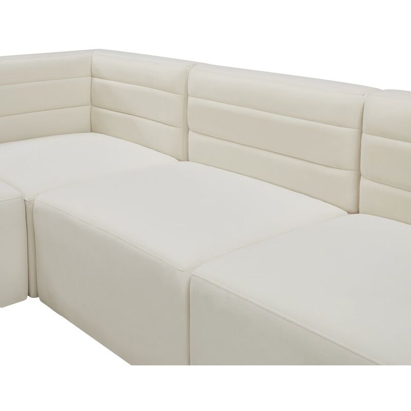 Meridian Furniture Quincy Cream Velvet Modular Sofa