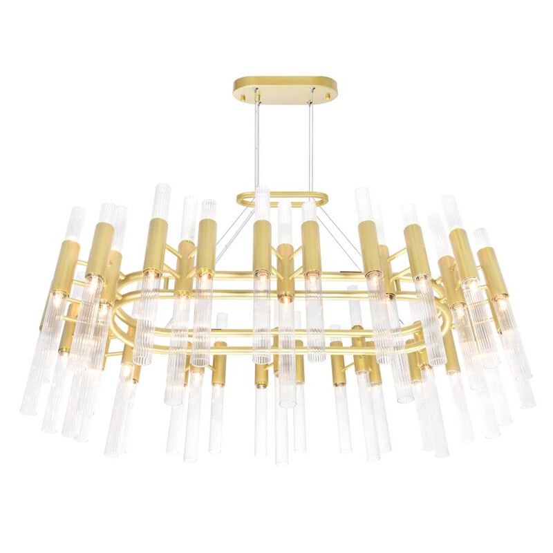 Orgue 72 Light Chandelier With Satin Gold Finish