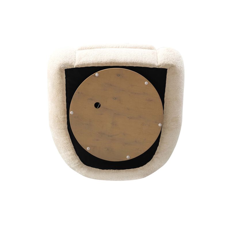 Tribeca Cream Swivel Accent Chair