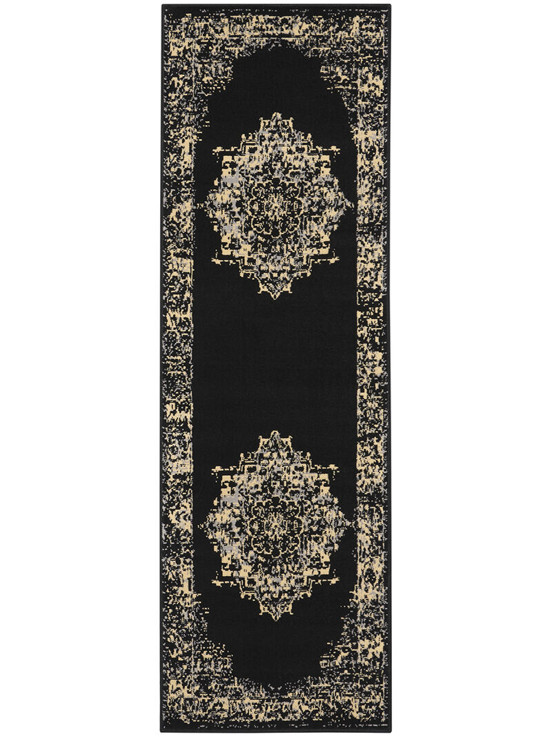 Grafix GRF14 Black 2'3" x 7'6" Rug