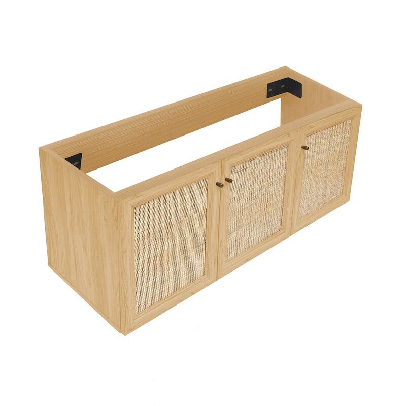 Classe 48" Wall-Mounted Bathroom Vanity Cabinet without Top in Natural Oak image number 2
