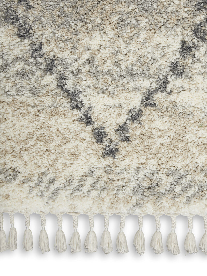 Oslo Shag OSL01 Ivory/Gray 5'3" x 7'9" Rug