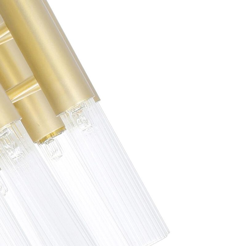 Orgue 6 Light Sconce With Satin Gold Finish