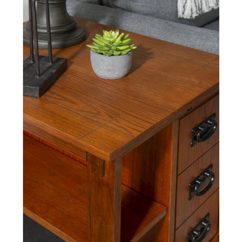 Linon Mission Oak Cabinet Table image number 5