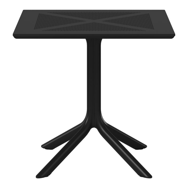 WestinTrends 31.5" Square Plastic Outdoor Patio Dining Table for 4