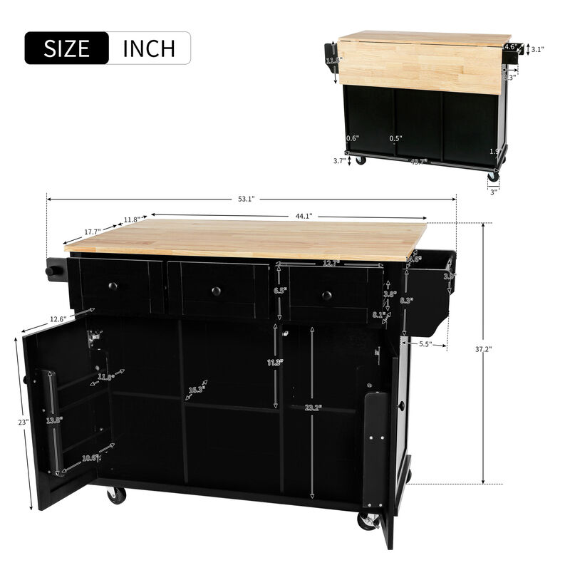 ELEMENT ACE Kitchen Cart with Adjustable Storage Shelves image number 2