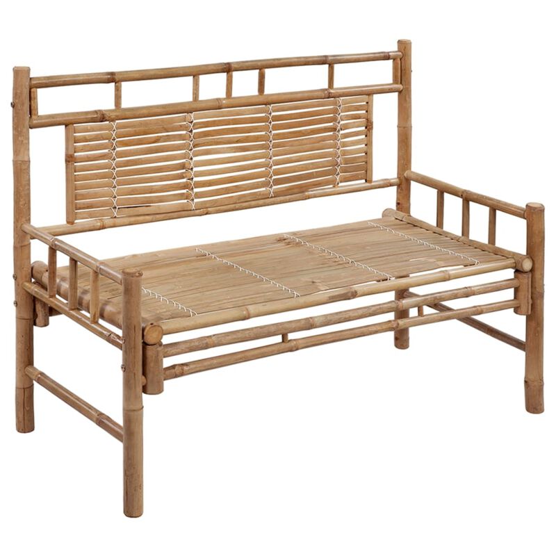 vidaXL Garden Bench with Cushion 47.2" Bamboo