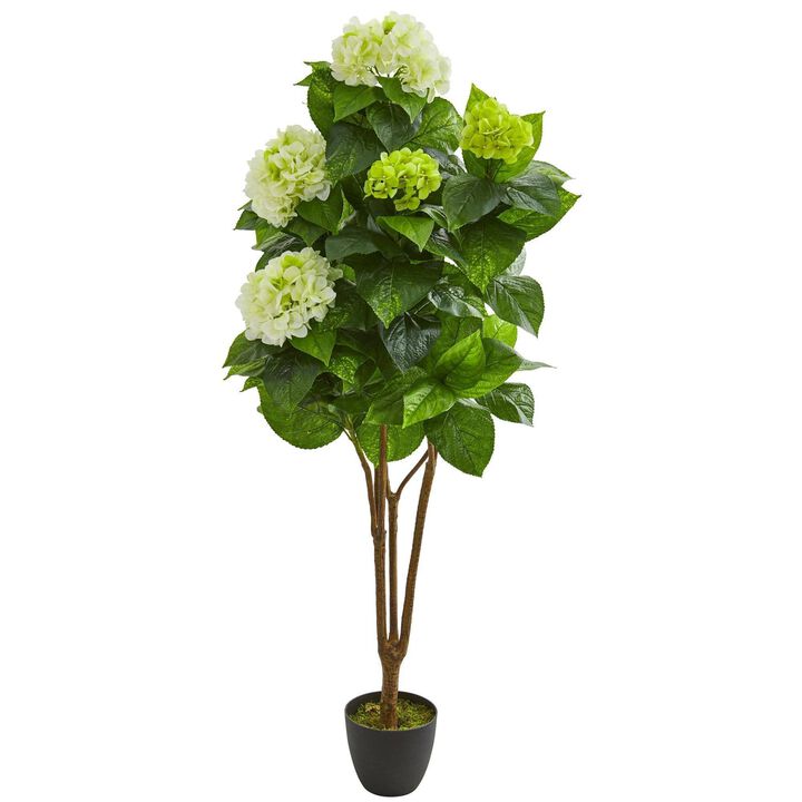 Nearly Natural 5-ft Hydrangea Artificial Plant