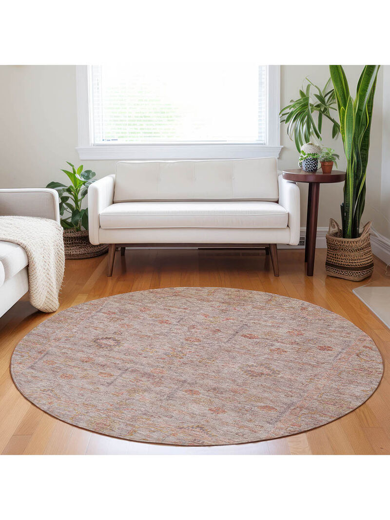 Ravenna RN5 Coral 8' Round Rug image number 1