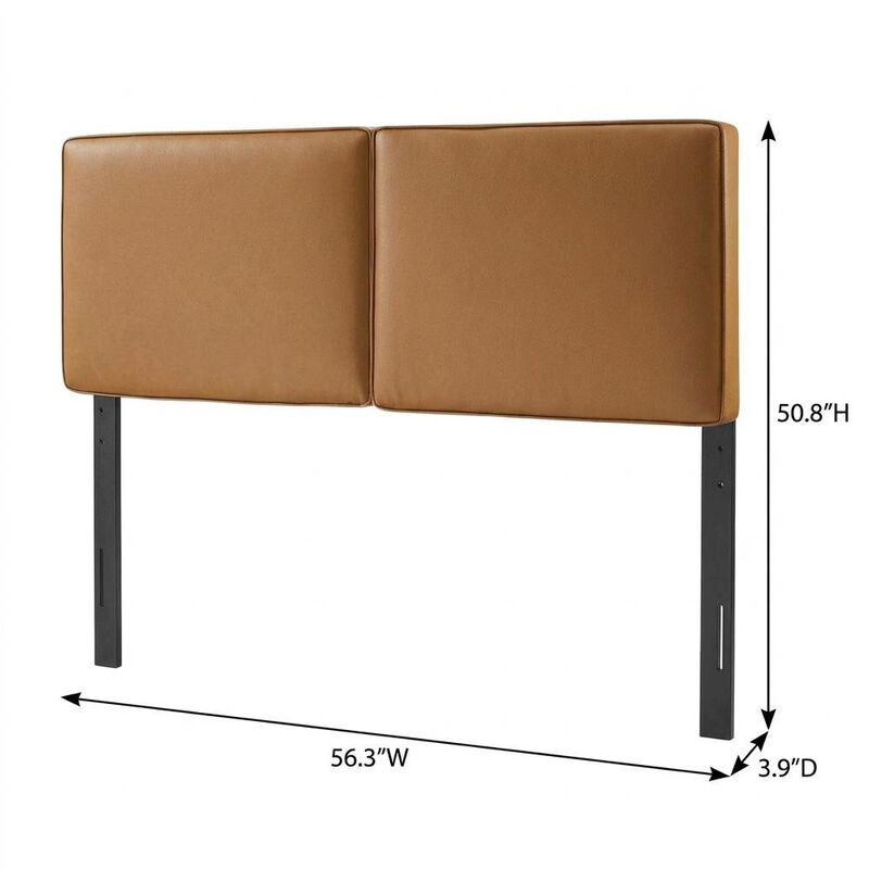Vegan Leather Full Headboard with Smooth Finish and Durable Construction image number 1