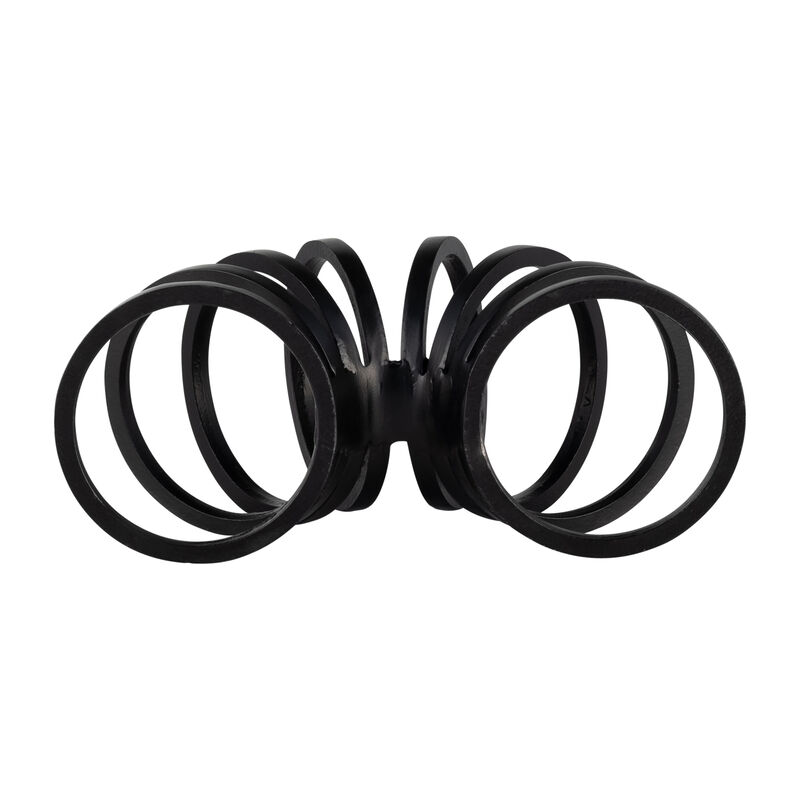 Metal,11",slinky Ring Deco,black image number 5