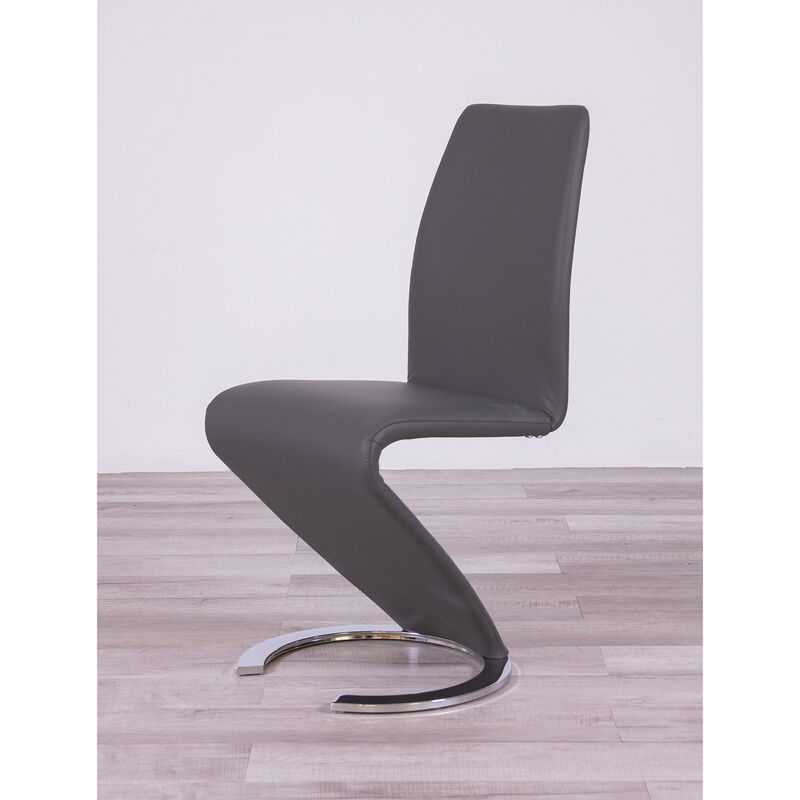 Grey Modern Dining Chairs Set of 2 image number 7
