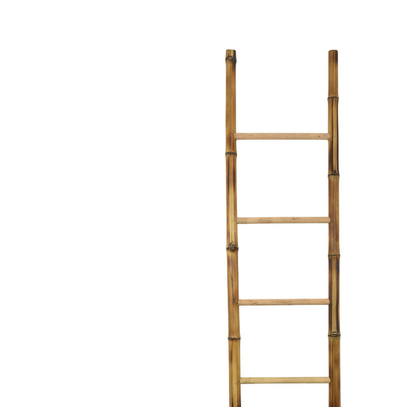 Natural Bamboo Ladder, Decorative and Utility Leaning Rack, 86 Inch Brown image number 4