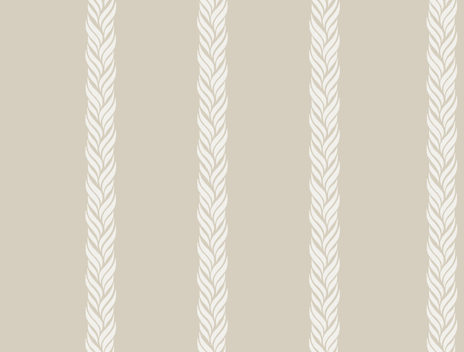 Braided Stripe Beige Wallpaper