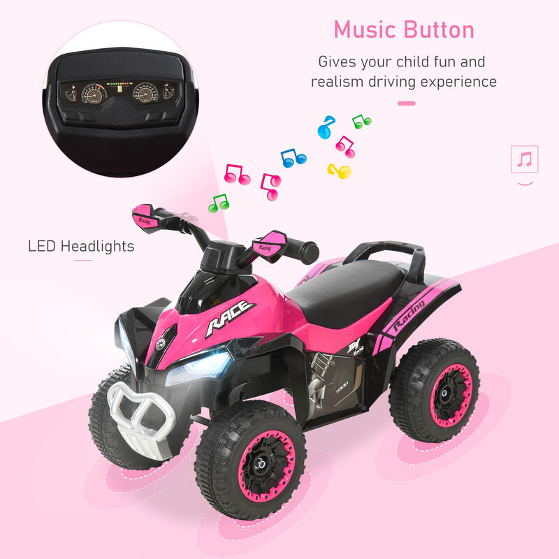 BreeBe NO Power Kids Ride On Push Car, Ride Racer, Foot-to-floor Sliding Car, Walking ATV Toy with Music, Lights image number 3
