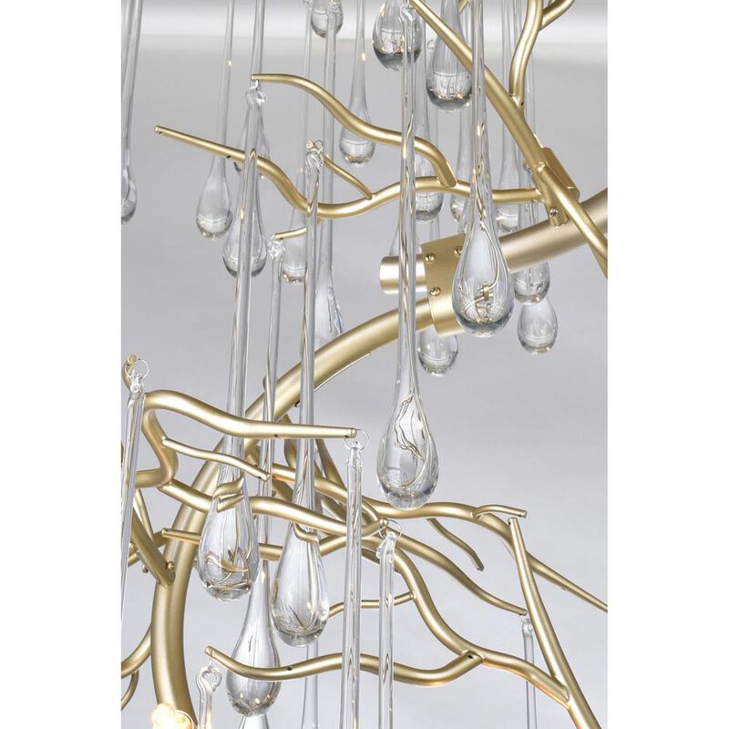 CWI Lighting Anita 12 Light Chandelier With Gold Leaf Finish