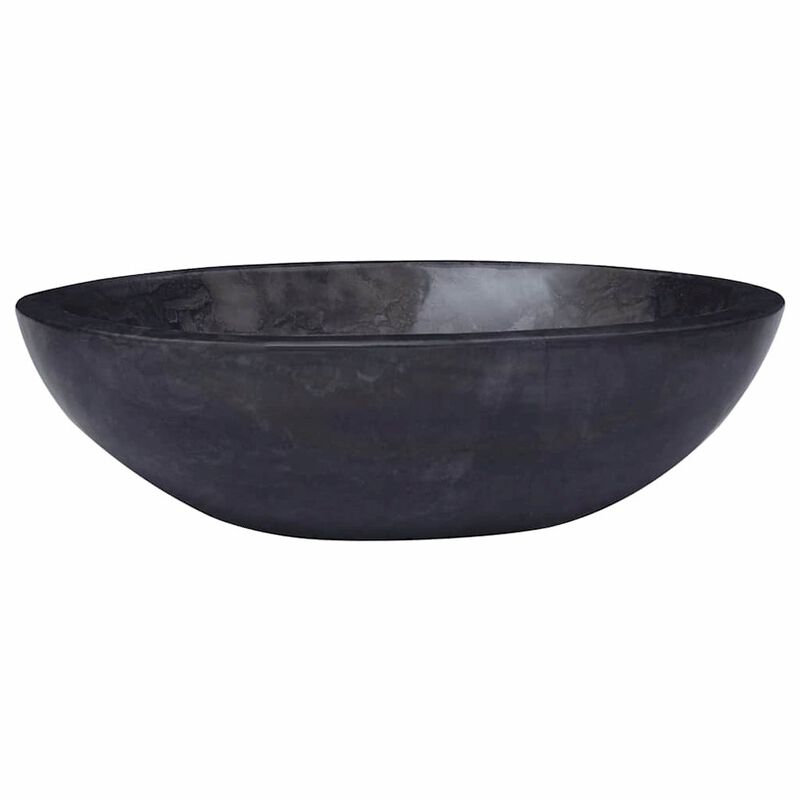 vidaXL Sink Black 20.9x15.7x5.9 Marble