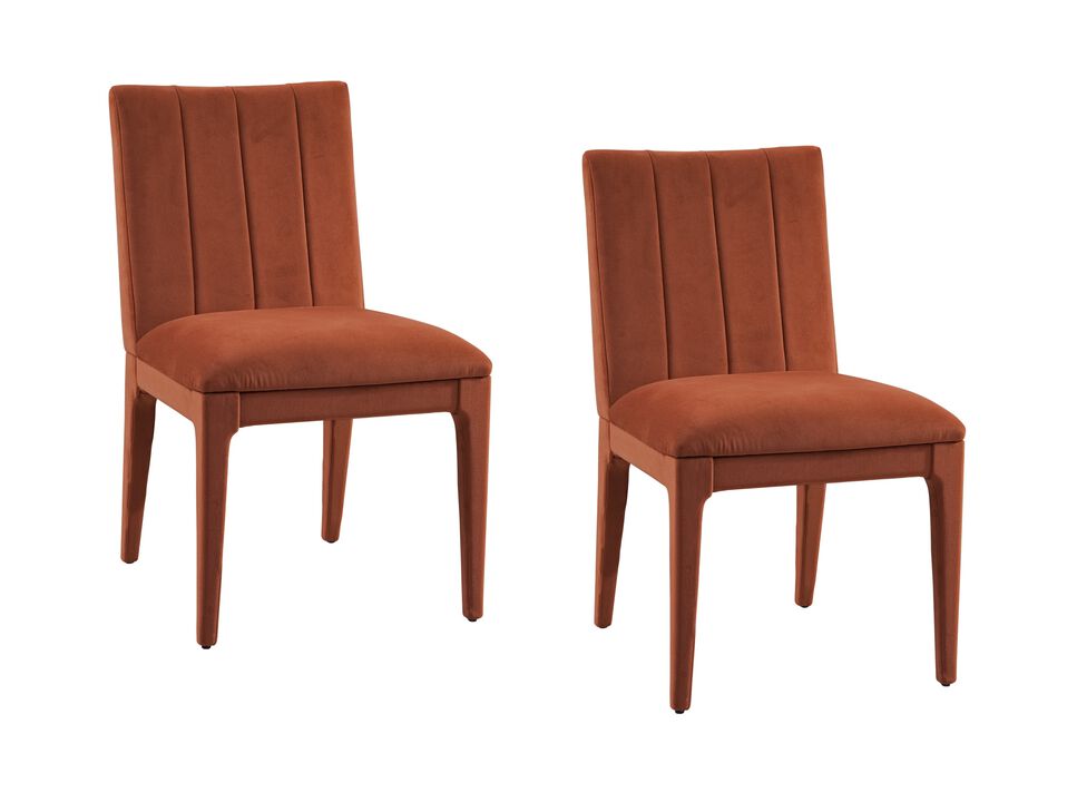 Brianne Burnt Orange Dining Chairs (Set of 2)