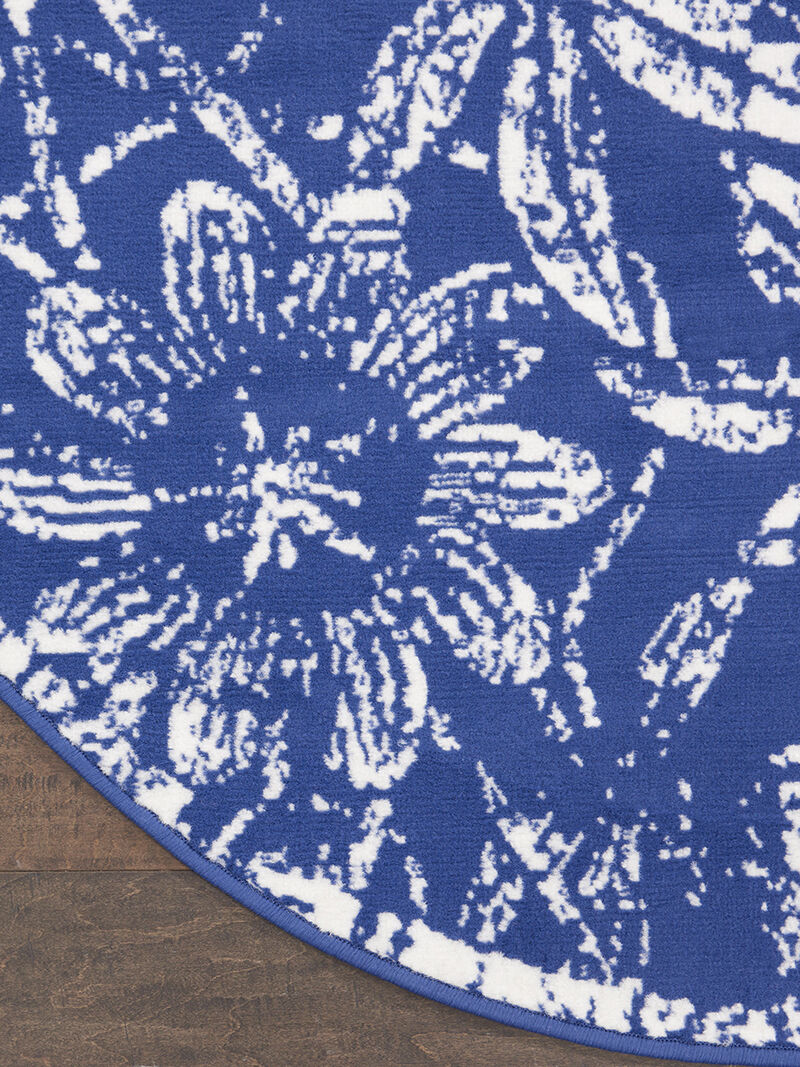 Whimsicle WHS05 Navy 5' x Round Rug