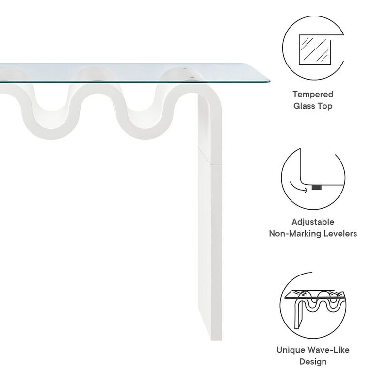 Ondine Glass Top 50" Console Table image number 1
